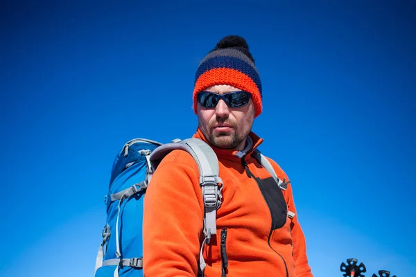 Портрет альпиниста . — стоковое фото
