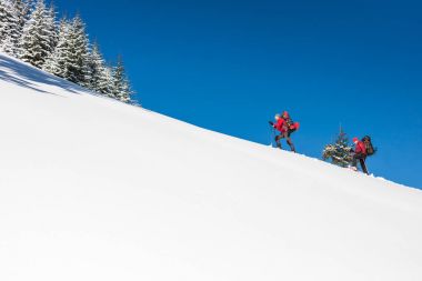 İki dağcı dağda vardır.