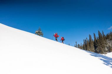 İki dağcı dağda vardır.