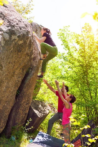 Climbing in nature. — Stock Photo, Image