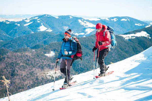 Dos amigos en las montañas . — Foto de Stock