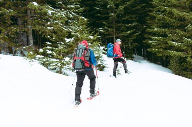 İki dağcı dağda vardır.