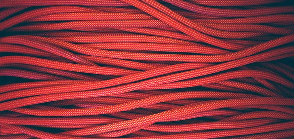 Πορτοκαλί σκοινί για ορειβασία και αναρρίχηση — Φωτογραφία Αρχείου