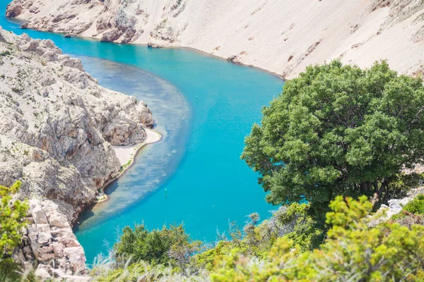 The river at the bottom of the picturesque canyon. — Stock Photo, Image