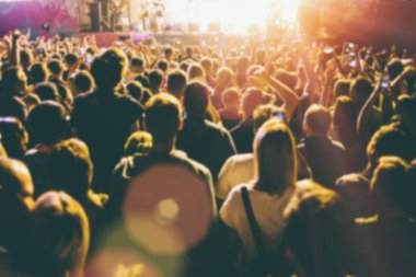 kalabalık bir Müzik Festivali. 