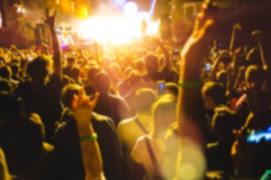 kalabalık bir Müzik Festivali. 