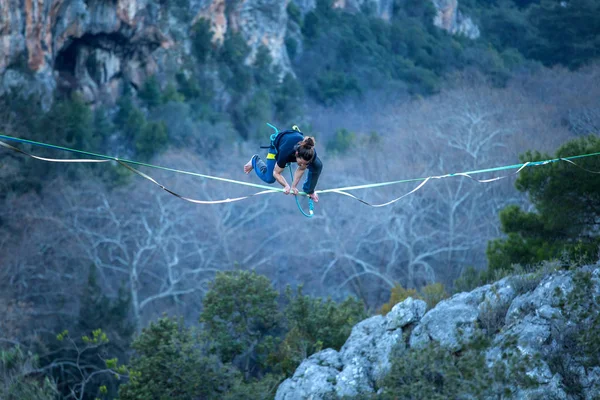 Highline dağlarda. — Stok fotoğraf