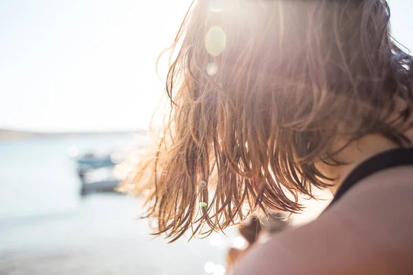 Wet hair close up. — ストック写真