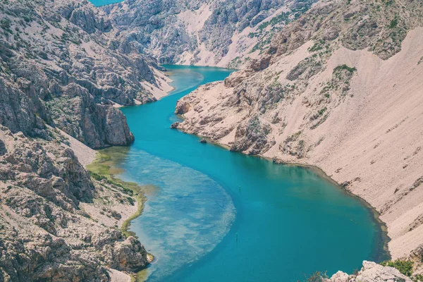 The river at the bottom of the picturesque canyon. — Stock Photo, Image