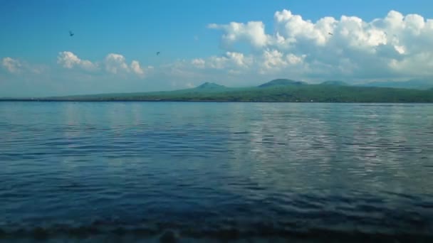 View of the lake Sevan in Armenia — Stock Video