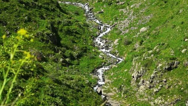 在亚美尼亚的小山区河流。 — 图库视频影像