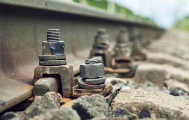 Güçlü vida Demiryolu demiryolu sabitleme yakın çekim