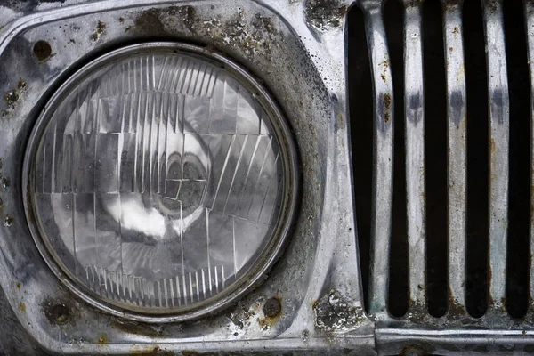Headlight of old soviet car