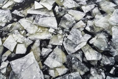 Kırık buz nehir su