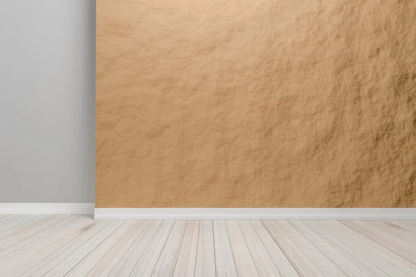 Leerer Innenraum hellbrauner Raum mit Holzboden, zur Anzeige o — Stockfoto