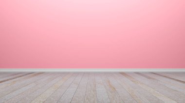 Boş iç pembe Oda ahşap zemin ile hediye senin pro