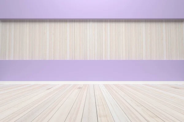Üres belső pasztell szobában fa padló, a jelen a p — Stock Fotó