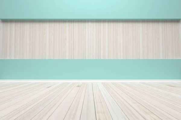 Empty interior pastel room with wooden floor, For present your p — Stock Photo, Image