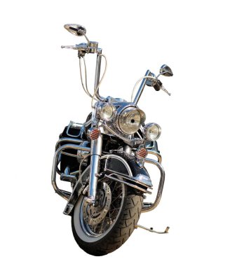 Beyaz arka plan üzerinde izole motosiklet