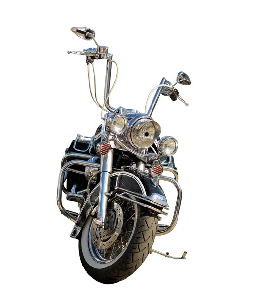 Beyaz arka plan üzerinde izole motosiklet