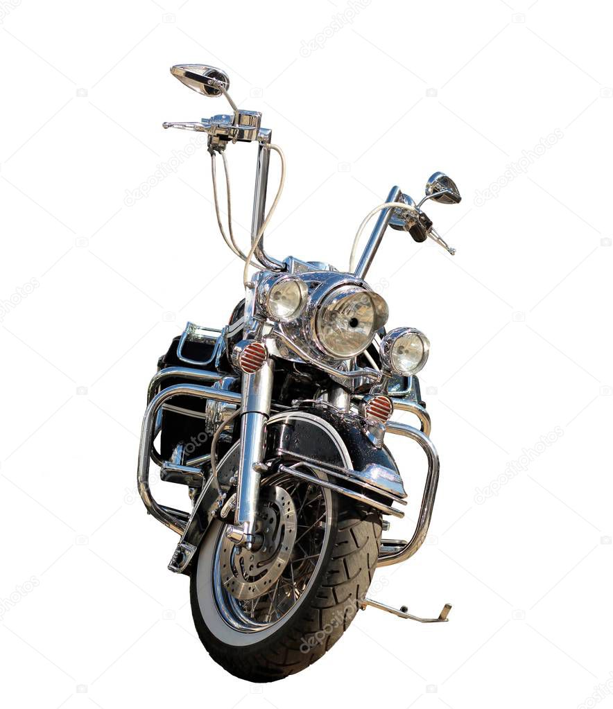 Isolated motorcycle on white background