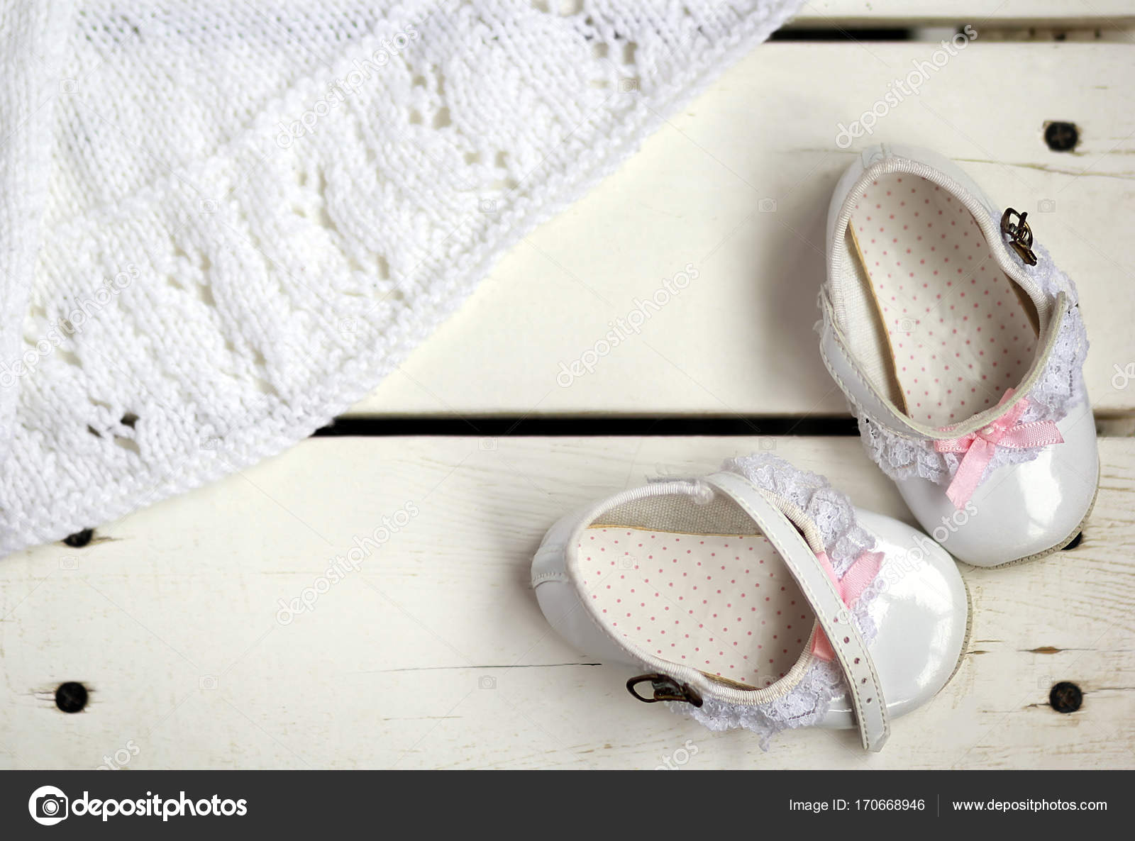 white patent leather baby shoes