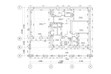 Detaylı mimari özel ev planı, apartman planı, plan. Vektör illüstrasyonu