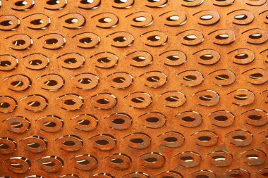 Metal paslı demir ızgara soyut kahverengi arkaplan