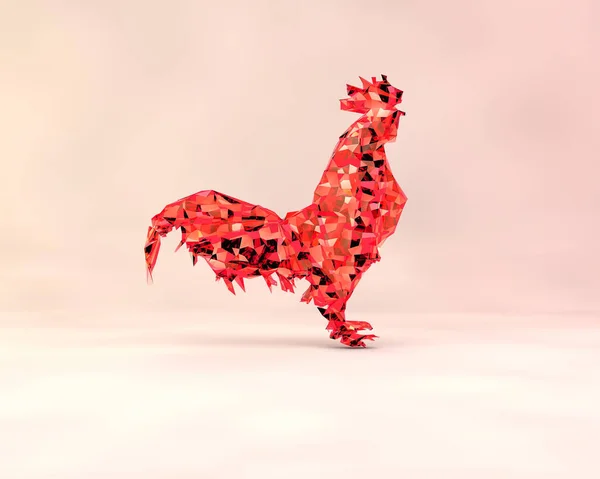 Gallo rosso. 3 Rendering D — Foto Stock