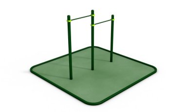 Paralel Bar Spor, egzersiz için zemin. 3D render.