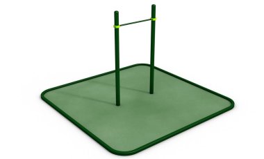 Paralel Bar Spor, egzersiz için zemin. 3D render.