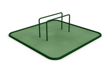 Paralel Bar Spor, egzersiz için zemin. 3D render.
