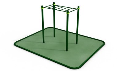 Paralel Bar Spor, egzersiz için zemin. 3D render.