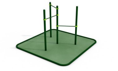 Paralel Bar Spor, egzersiz için zemin. 3D render.