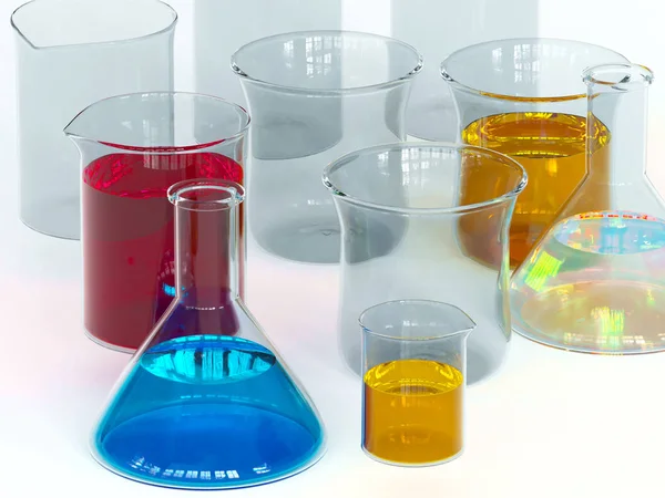 Chemický experiment v laboratoři. — Stock fotografie