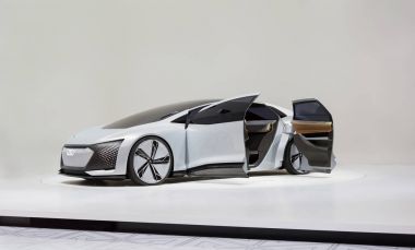 Frankfurt, Almanya - Eylül 17, 2017: Audi Aicon özerk konsept otomobil IAA Frankfurt Otomobil Fuarı'nda