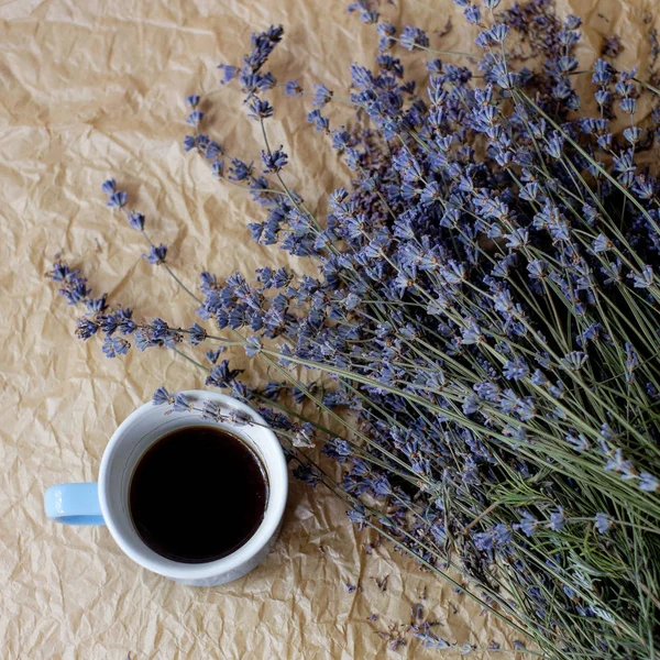 Lavanda con café — Foto de Stock