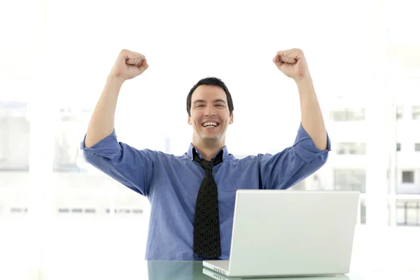 Successful Salesman at workplace — Stock Photo, Image