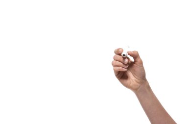 Beyaz arka plan üzerinde yazma el