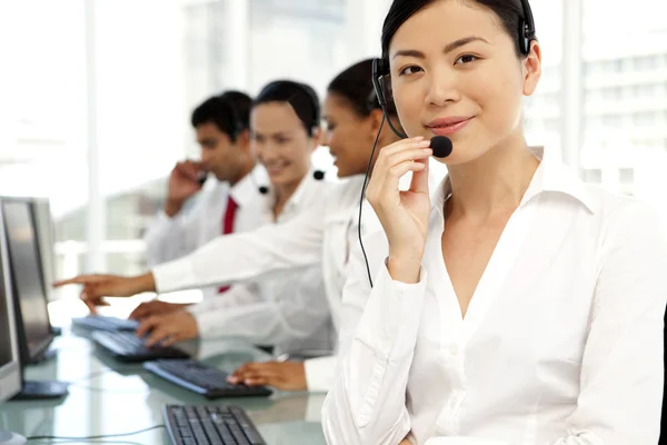 Internationales Business Call Center — Stockfoto