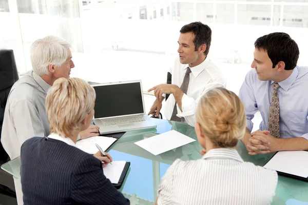 Corporate business meeting with the boss — Stock Photo, Image
