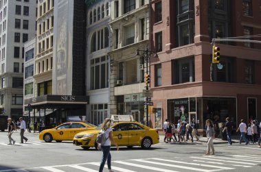 New York - ABD 12 Eylül 2016 - yoğun trafik sokaklarda