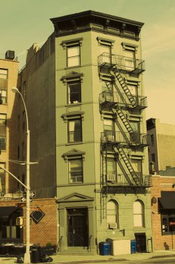 New York şehri. Bina. Eski stil görüntü