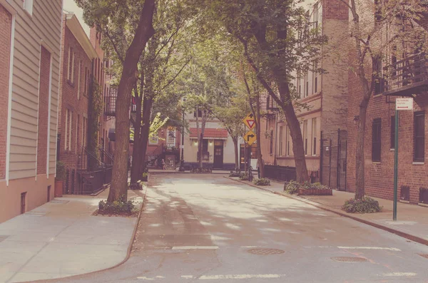 New York şehri. Sokak eski stil görüntü. Vintage