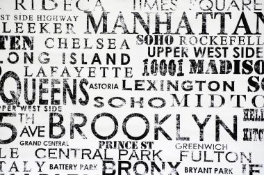 New York - 18 Eylül 2016: Manhattan sokaklarında duvar resimleri