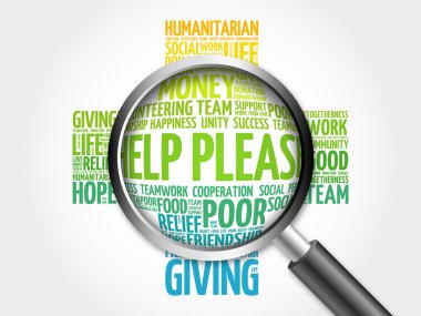 Lütfen kelime bulutu büyüteç ile yardım