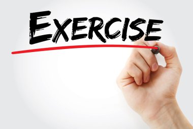 El egzersiz marker ile yazma