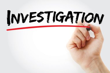 Soruşturma marker ile yazma el