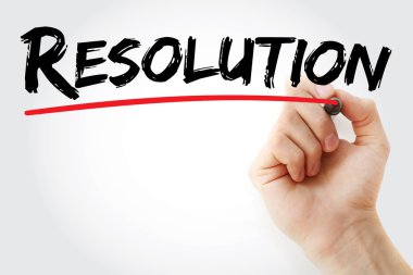 Çözünürlük marker ile yazma el