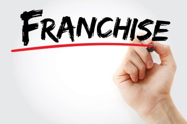Franchise marker ile yazma el